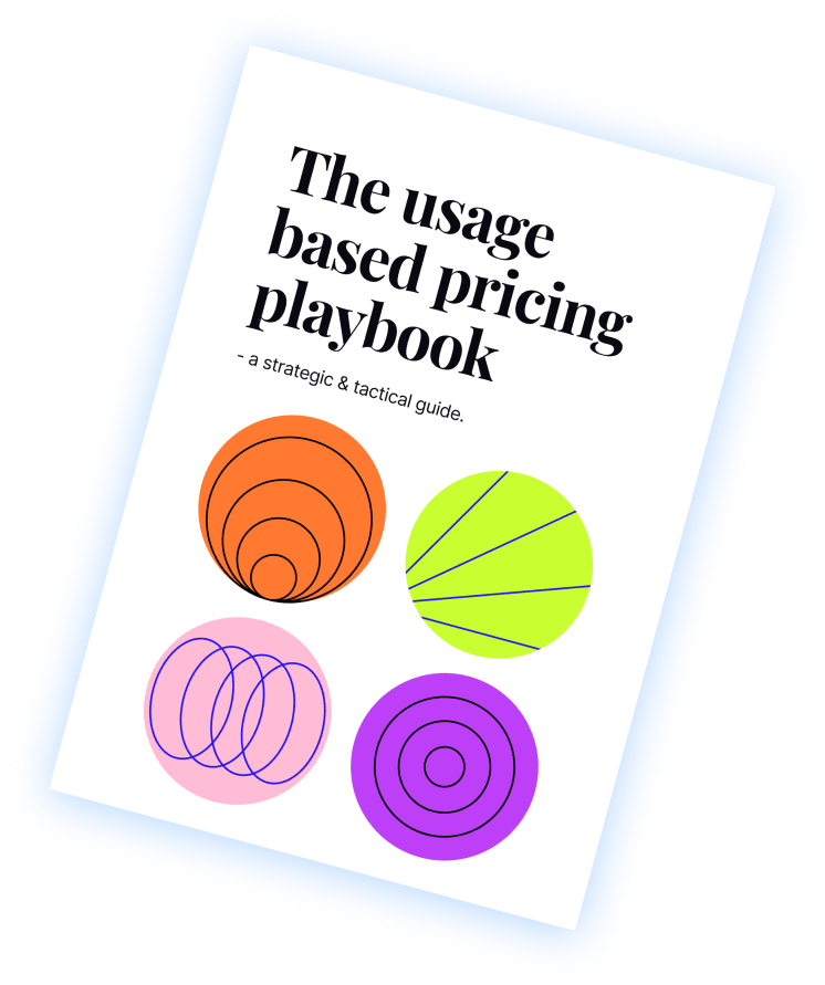 Front cover of the e-book : The Usage Based Pricing 
Playbook - a strategic and tactical guide.
