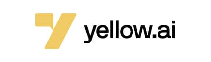 The brand logo of yellow.ai.