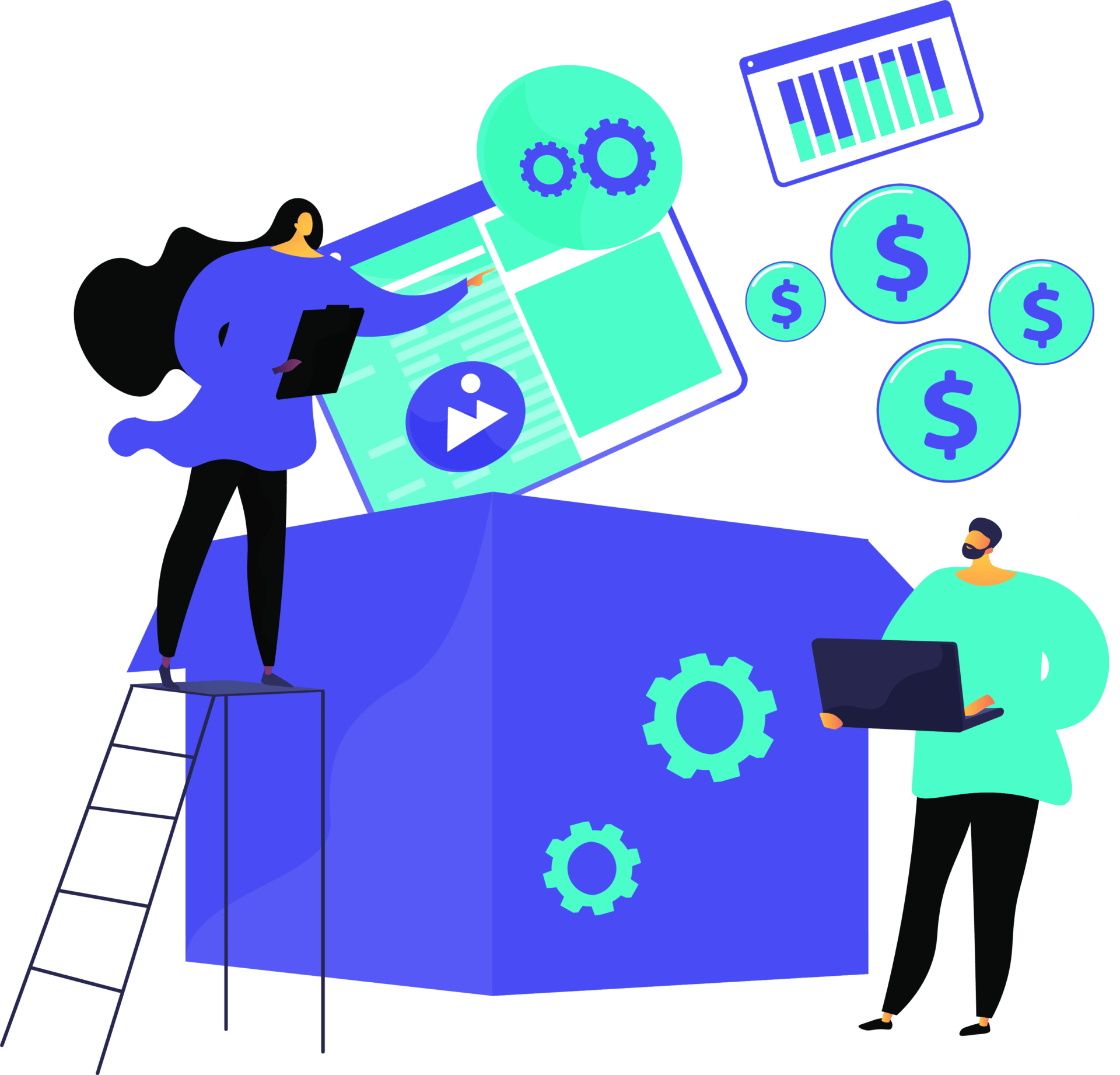 A vector image revealing the requirements and prerequisites for a SaaS entitlement system.