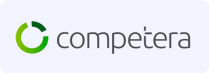 The brand logo of Competera.