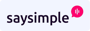 The brand logo of Saysimple.