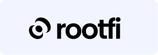 The brand logo of Rootfi.