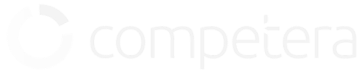 Brand logo of Competera in white color.