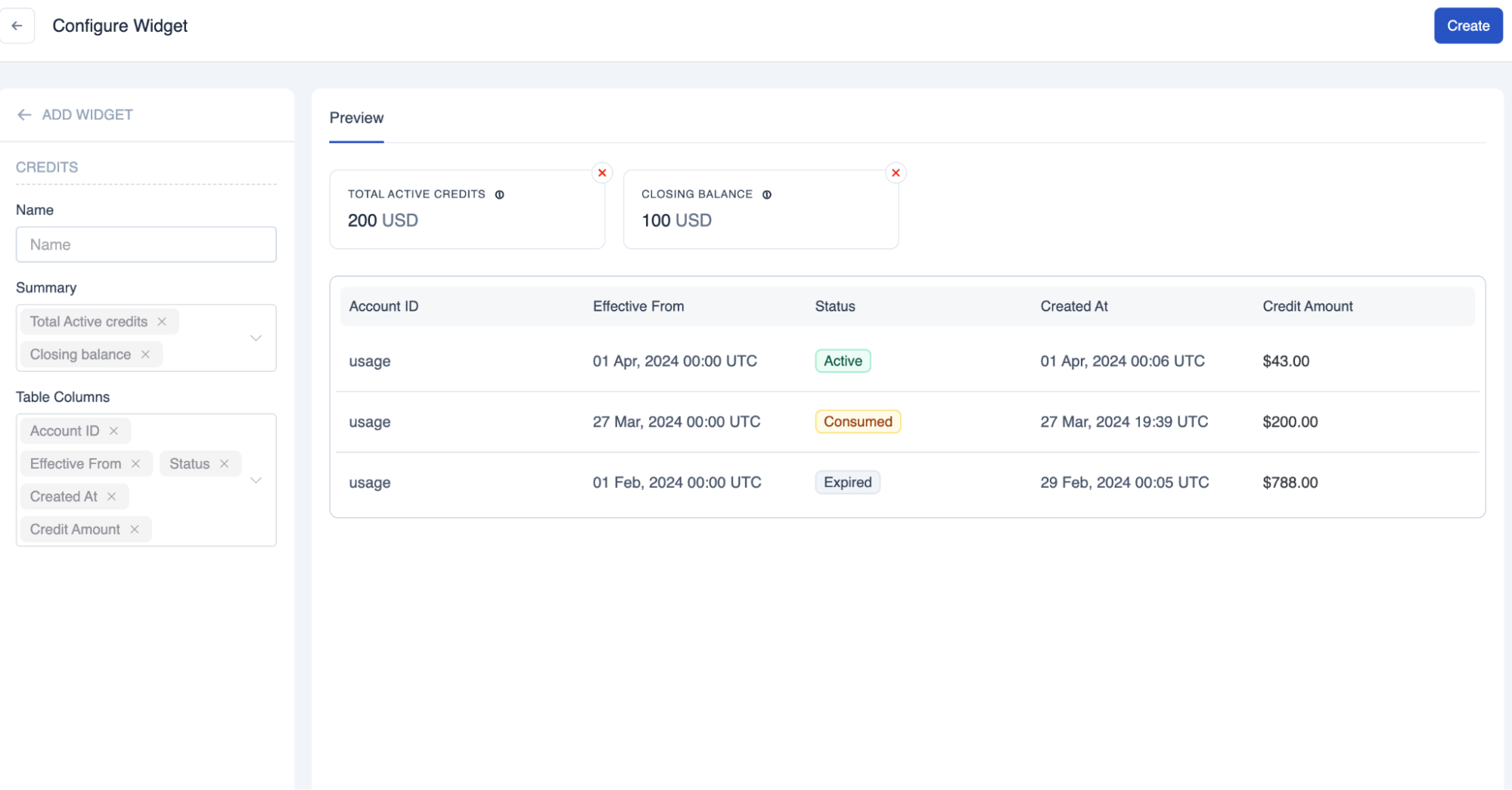 Togai's flexible widget builder. 
