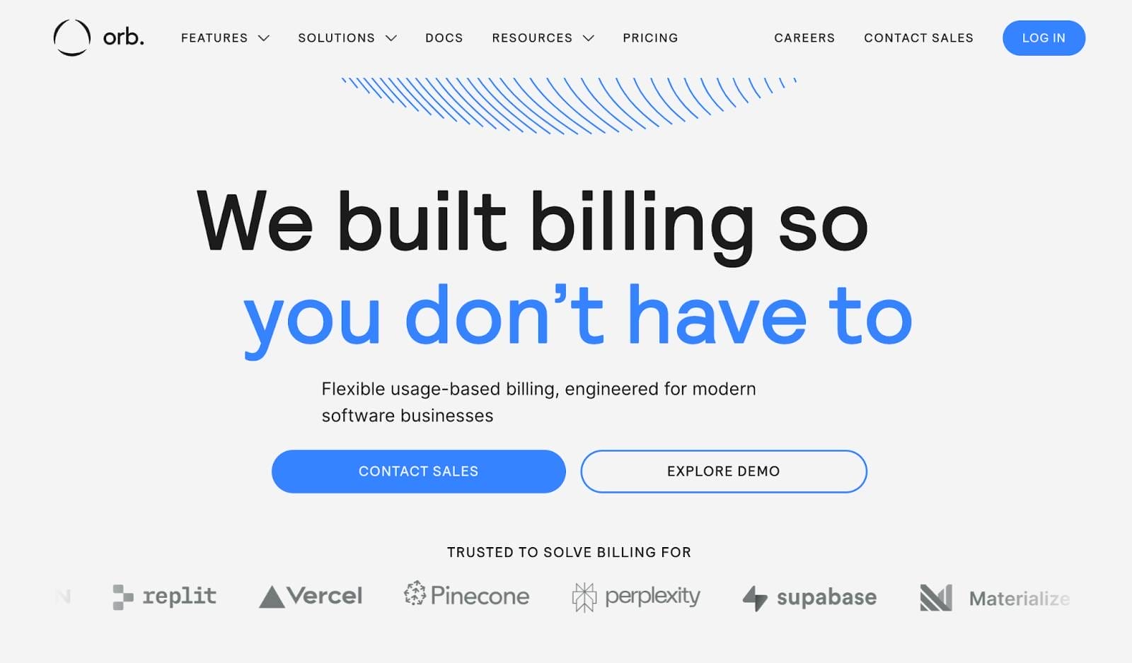 Orb Billing’s Homepage (Orb)