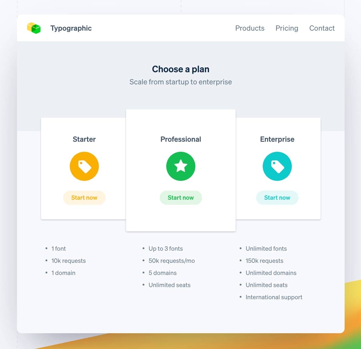 Stripe Billing’s configurable pricing plans demonstrated by a tiered pricing model (Stripe)